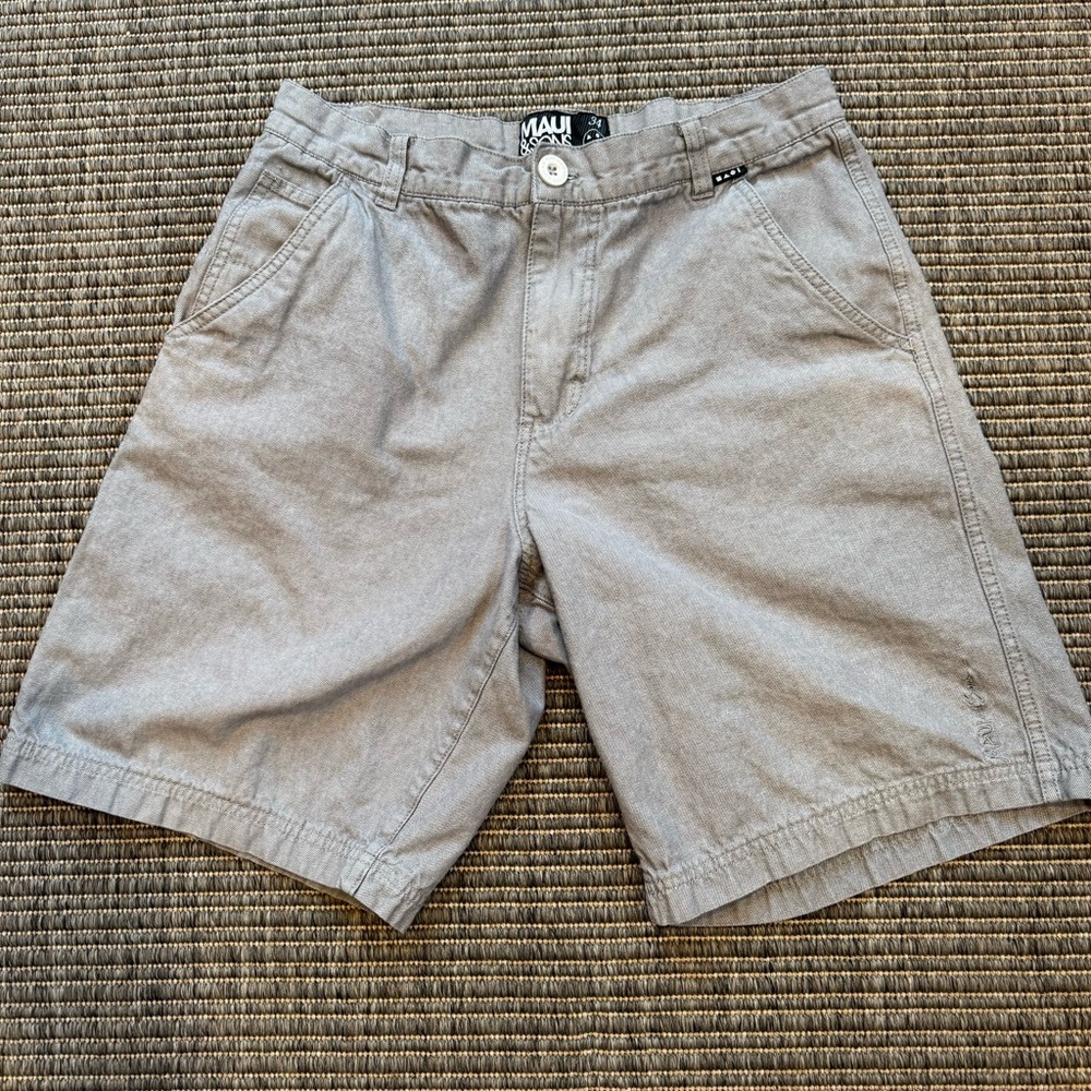 Maui and Sons Gray Flat Front Shorts